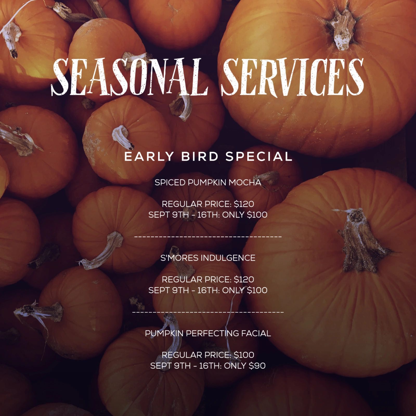 Seasonal Services!